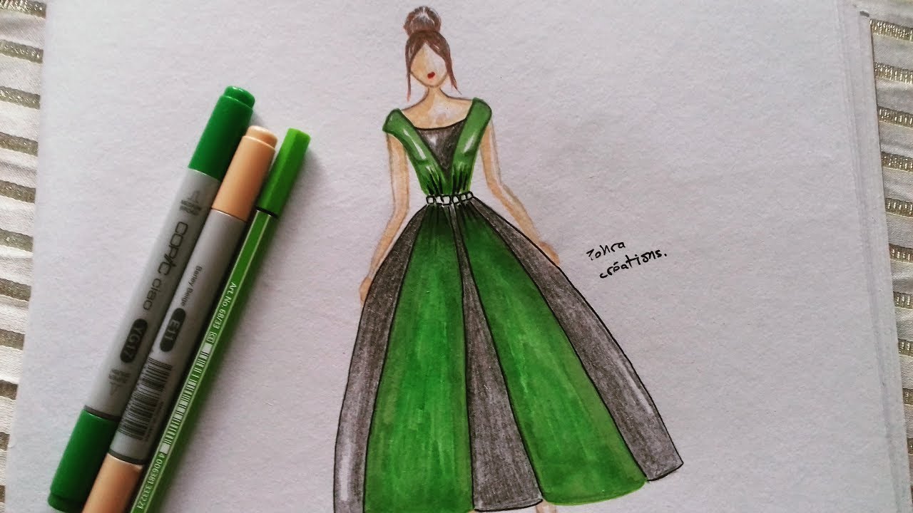 green dress